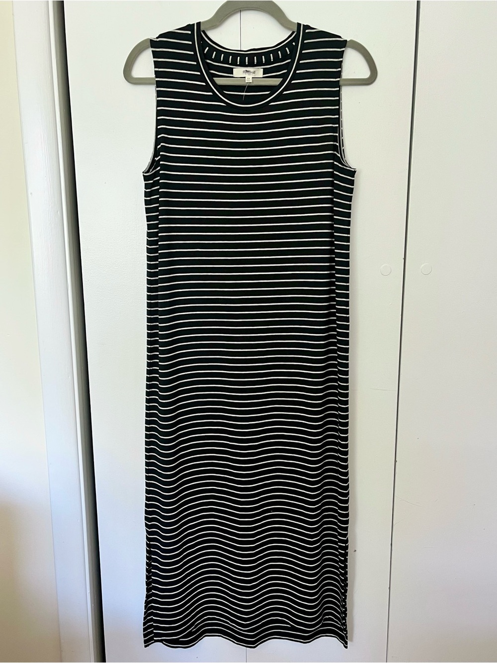Madewell Stripe Midi Tank Dress Size XS NWT